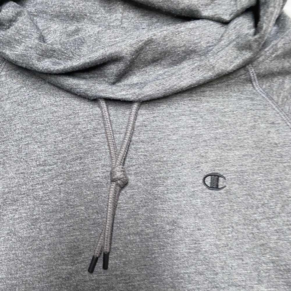 Champion Cowl Neck Grey Sweatshirt, Size Medium